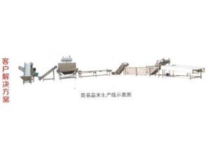 기계를 스키닝 하는 마늘